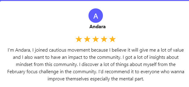 &quot;I´d recommend it to everyone who wants to improve themselves especially the mental part&quot; - Andara